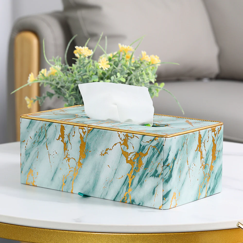Artisan Marble Tissue Box Holder - Image 10
