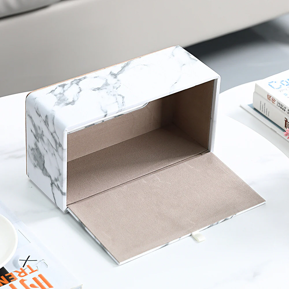 Artisan Marble Tissue Box Holder - Image 5