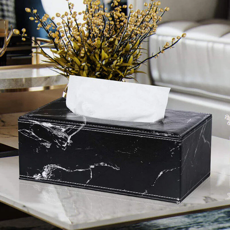 Artisan Marble Tissue Box Holder - Image 6