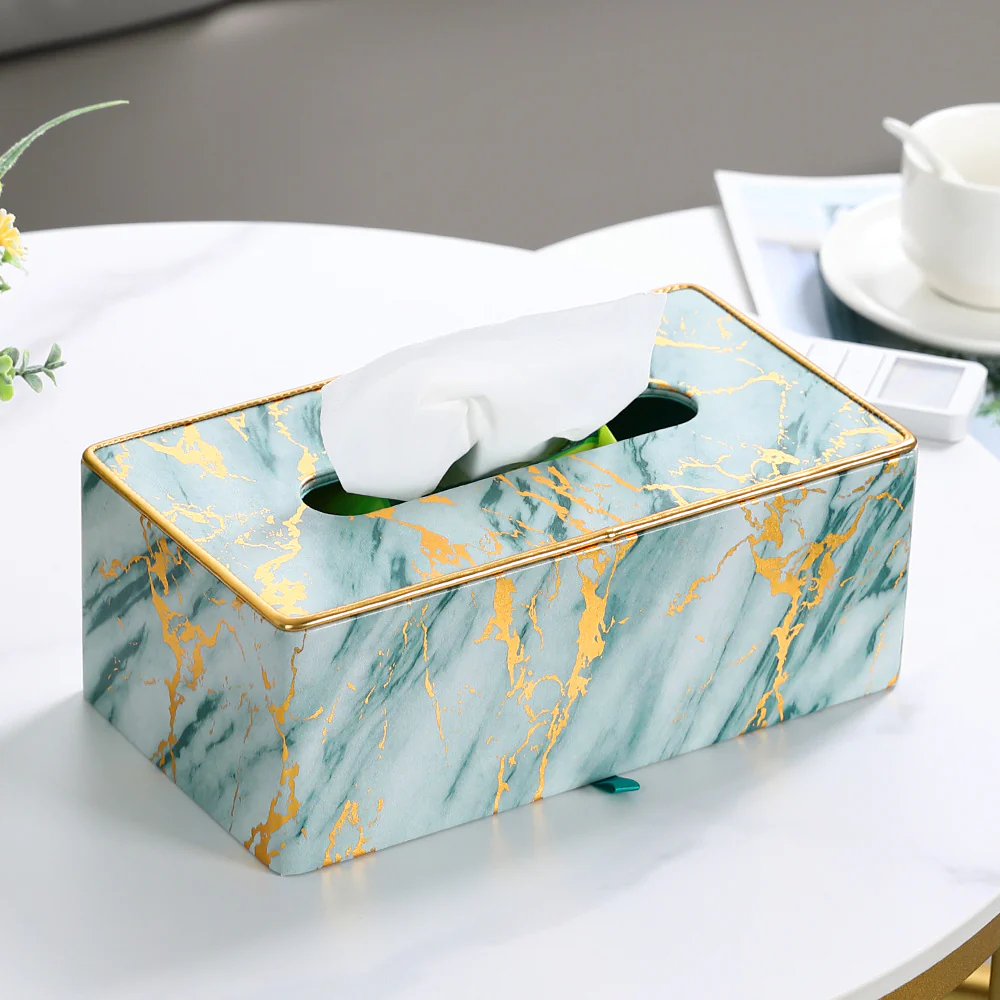 Artisan Marble Tissue Box Holder - Image 8