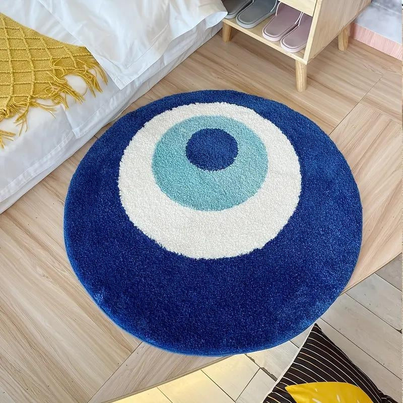 Azure Evil Eye Plush Rug - Image 3