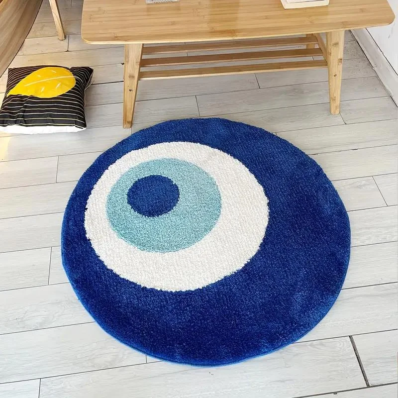 Azure Evil Eye Plush Rug - Image 4
