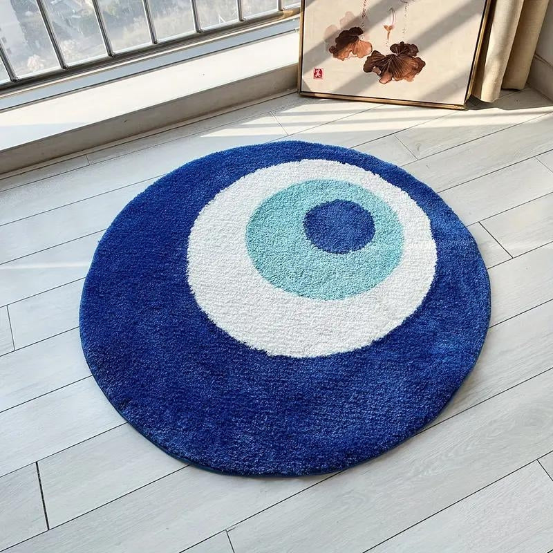 Azure Evil Eye Plush Rug - Image 5