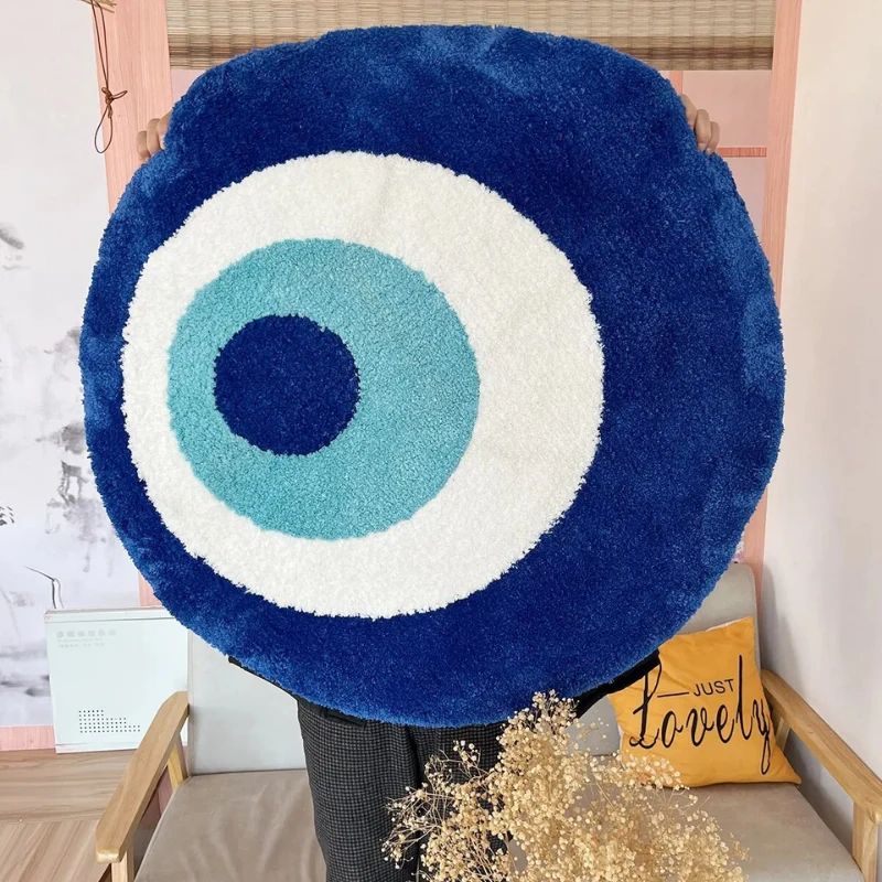 Azure Evil Eye Plush Rug - Image 6