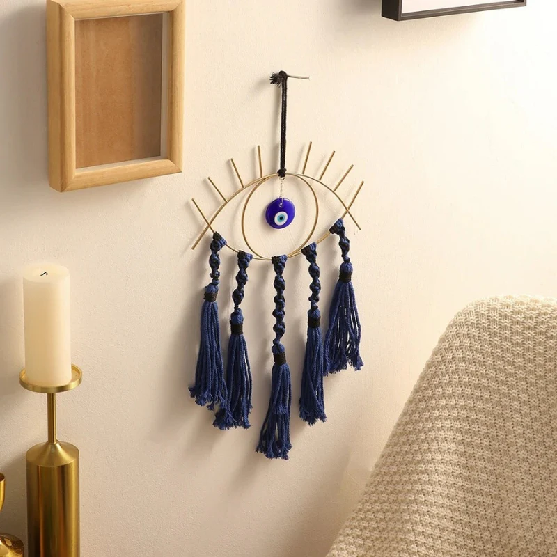 Handcrafted Azure Eye Dream Catcher - Image 4