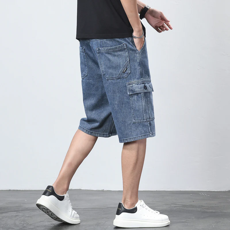 Bermuda Premium Denim Cargo Shorts - Image 2