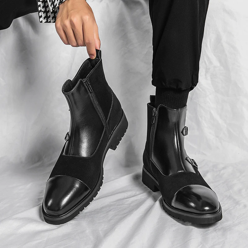 Bernado Cavallino Leather Dress Boots - Image 10