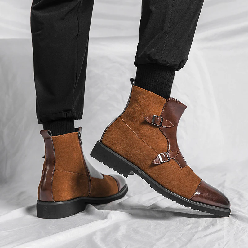 Bernado Cavallino Leather Dress Boots - Image 5