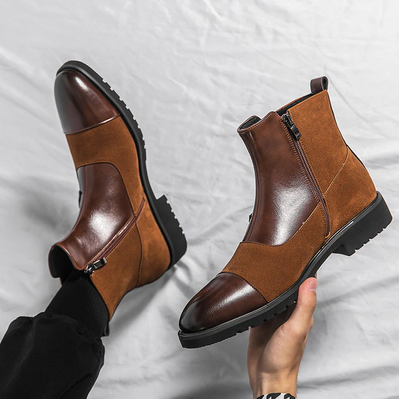Bernado Cavallino Leather Dress Boots - Image 6