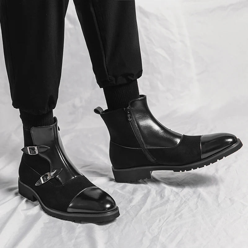 Bernado Cavallino Leather Dress Boots - Image 8