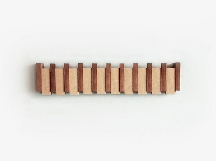 Handcrafted Wooden Piano Key Coat Rack - Image 11