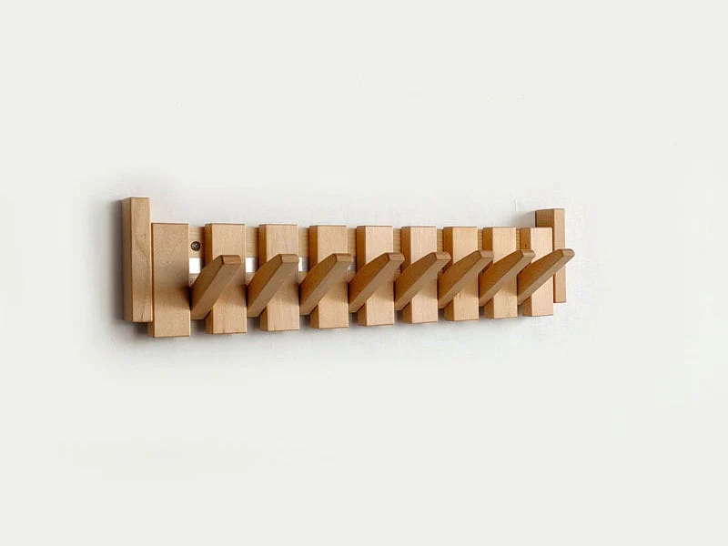 Handcrafted Wooden Piano Key Coat Rack - Image 13