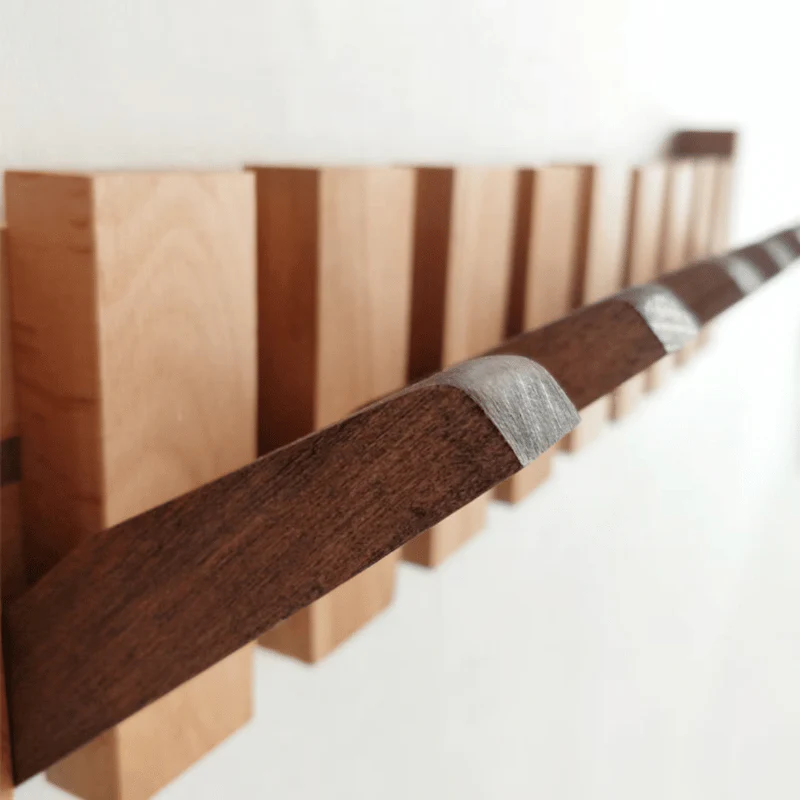 Handcrafted Wooden Piano Key Coat Rack - Image 14