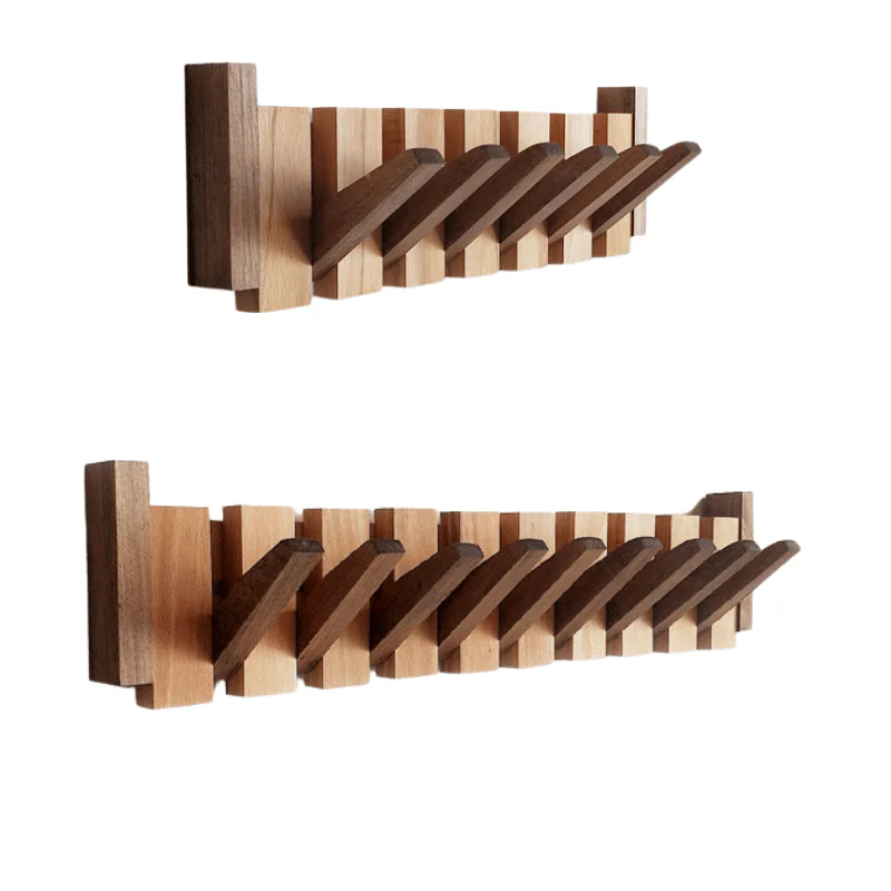 Handcrafted Wooden Piano Key Coat Rack - Image 9