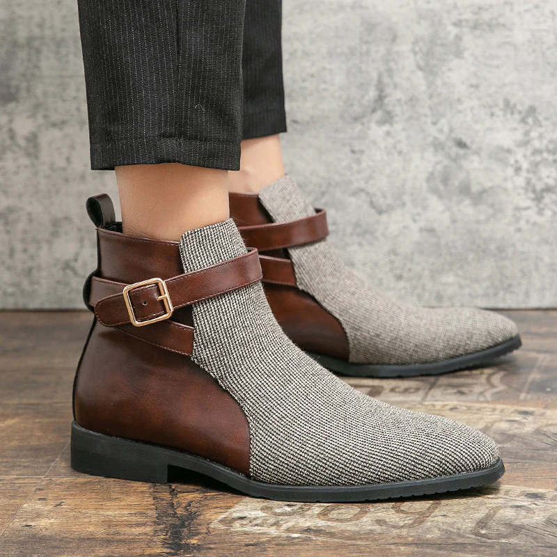 Heritage Tweed Chelsea Boots - Image 2