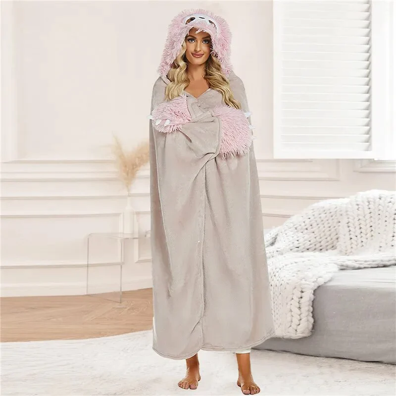 SnuggleBuddy Sherpa Hoodie Blanket - Image 3
