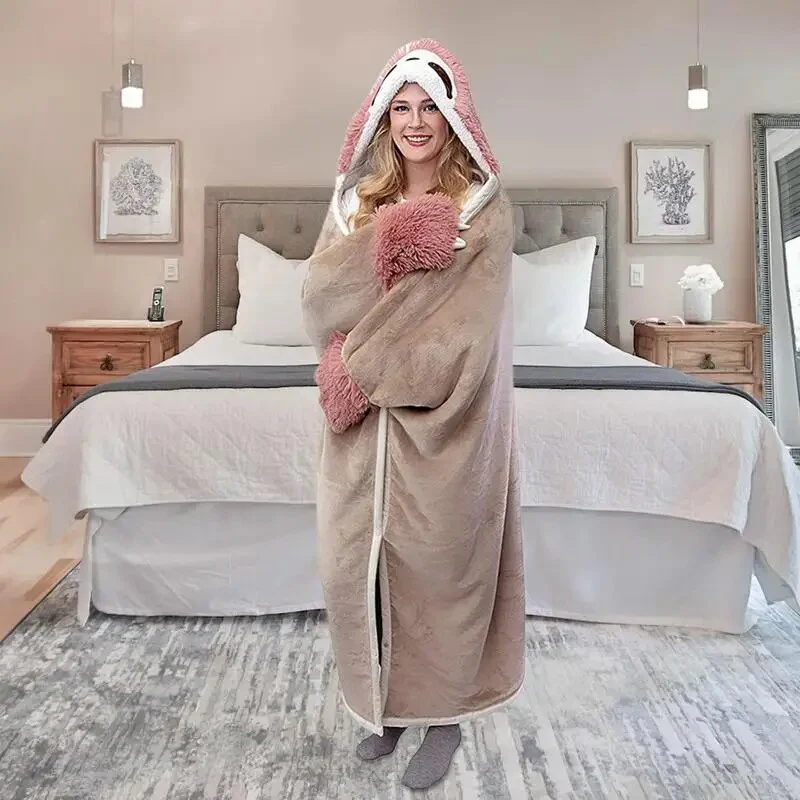 SnuggleBuddy Sherpa Hoodie Blanket - Image 4